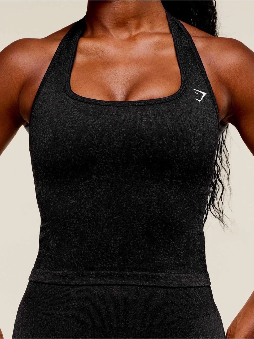 Gymshark ADAPT FLECK TANK WITH SHELF Black - Medium Light Support